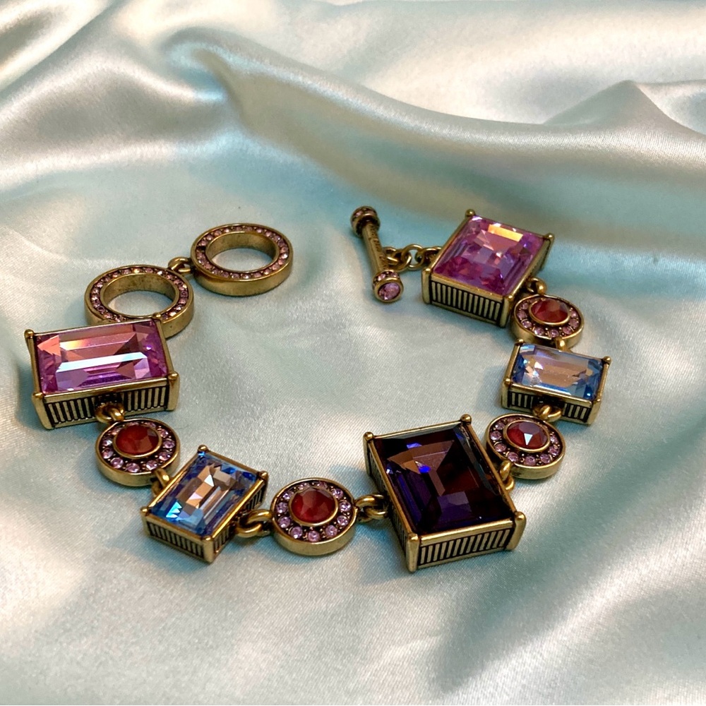 Heidi Daus Multicolor Gem Bracelet New 7.5-9” - Picture 2 of 9